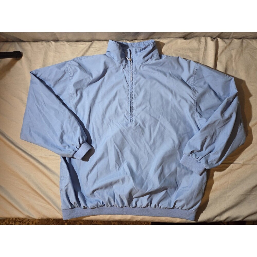 Mens Blue FIELDGEAR Lined Pullover Windbreaker Jacket Large